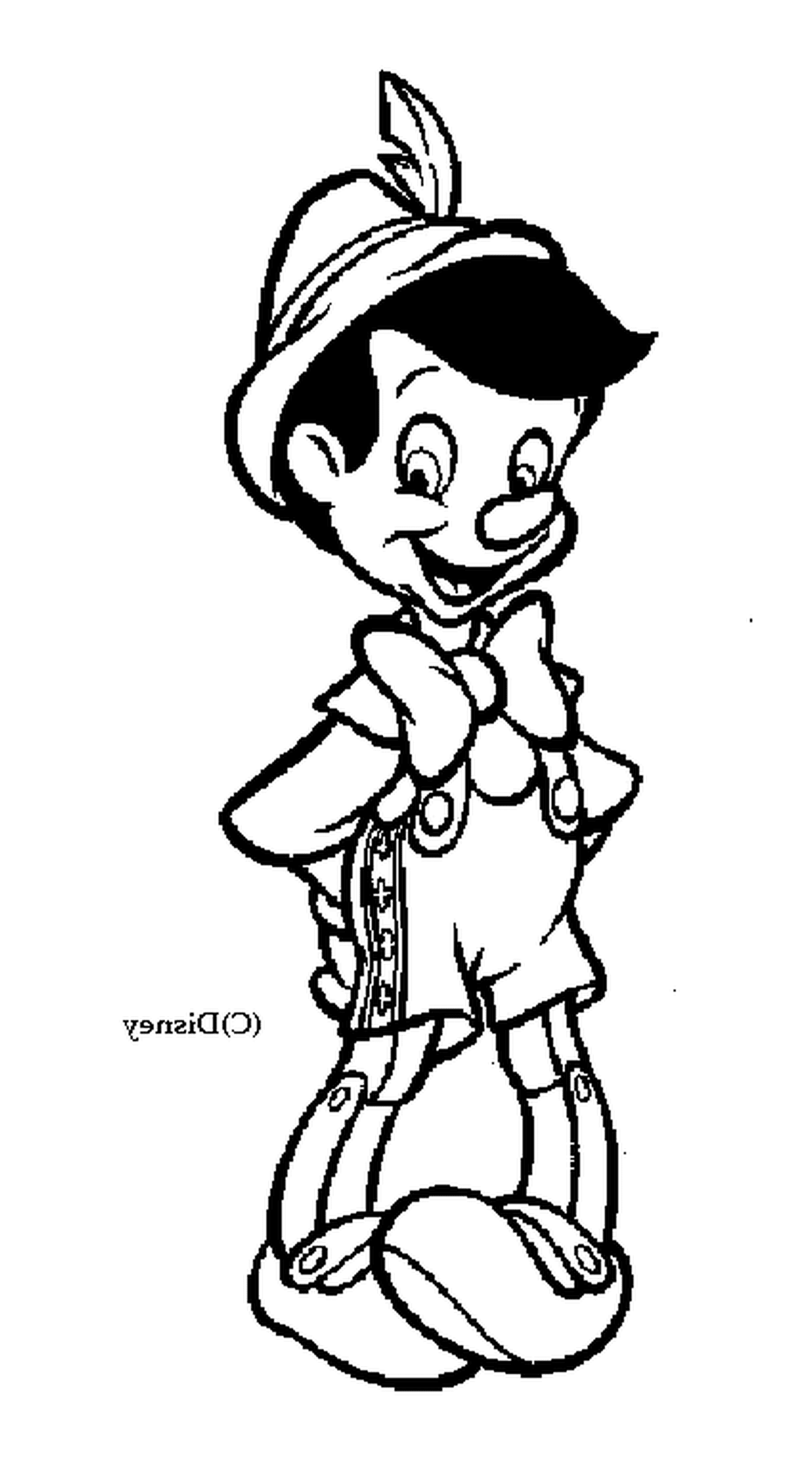 coloriage Pinocchio personnage enfants disney