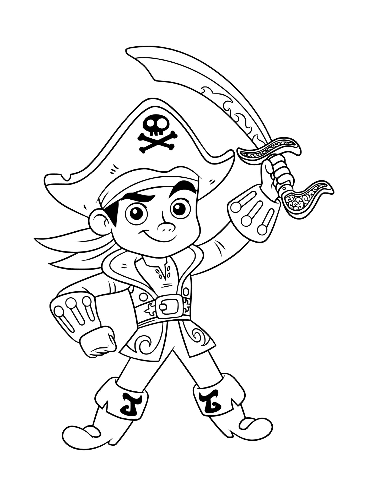 coloriage pirate garcon jack