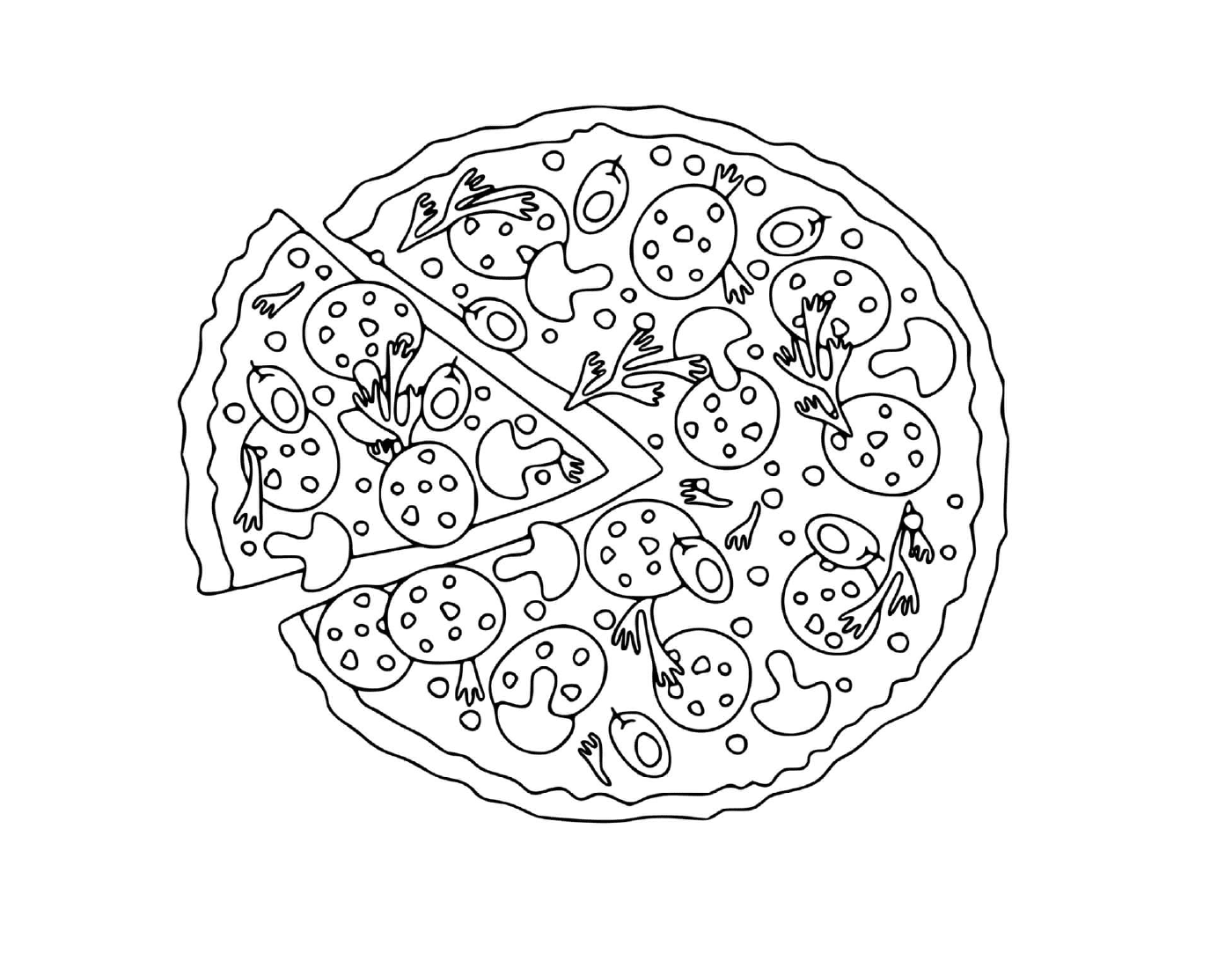 coloriage pizza napoletana