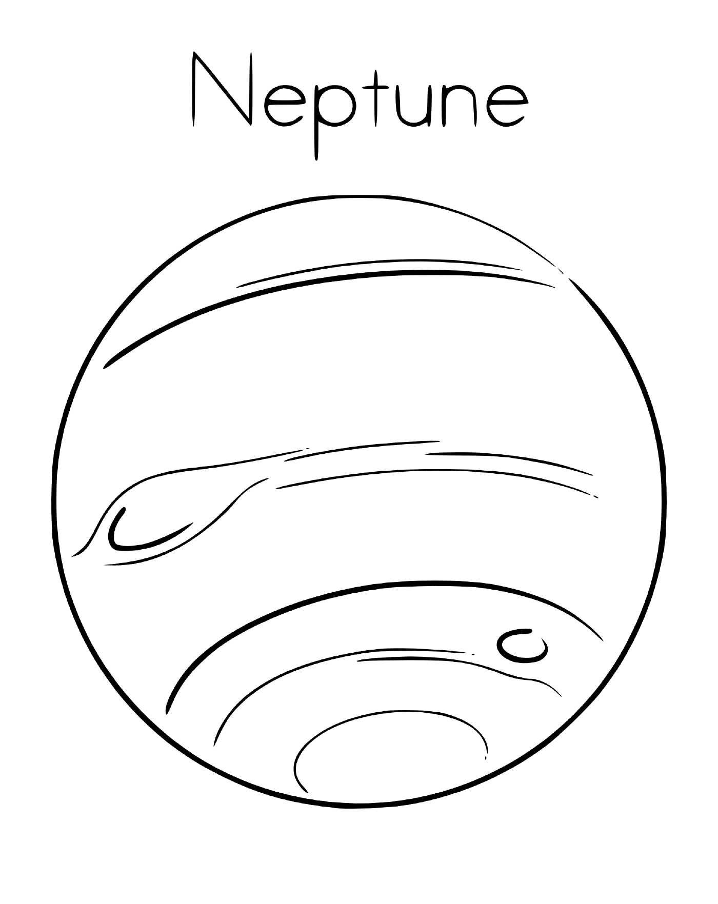 coloriage planete neptune