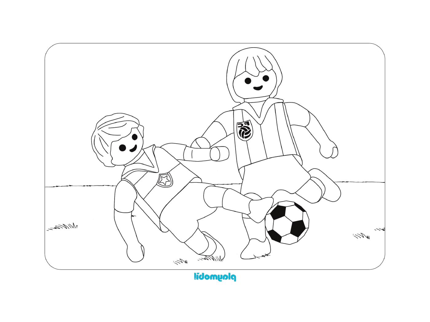 coloriage playmobil foot sport
