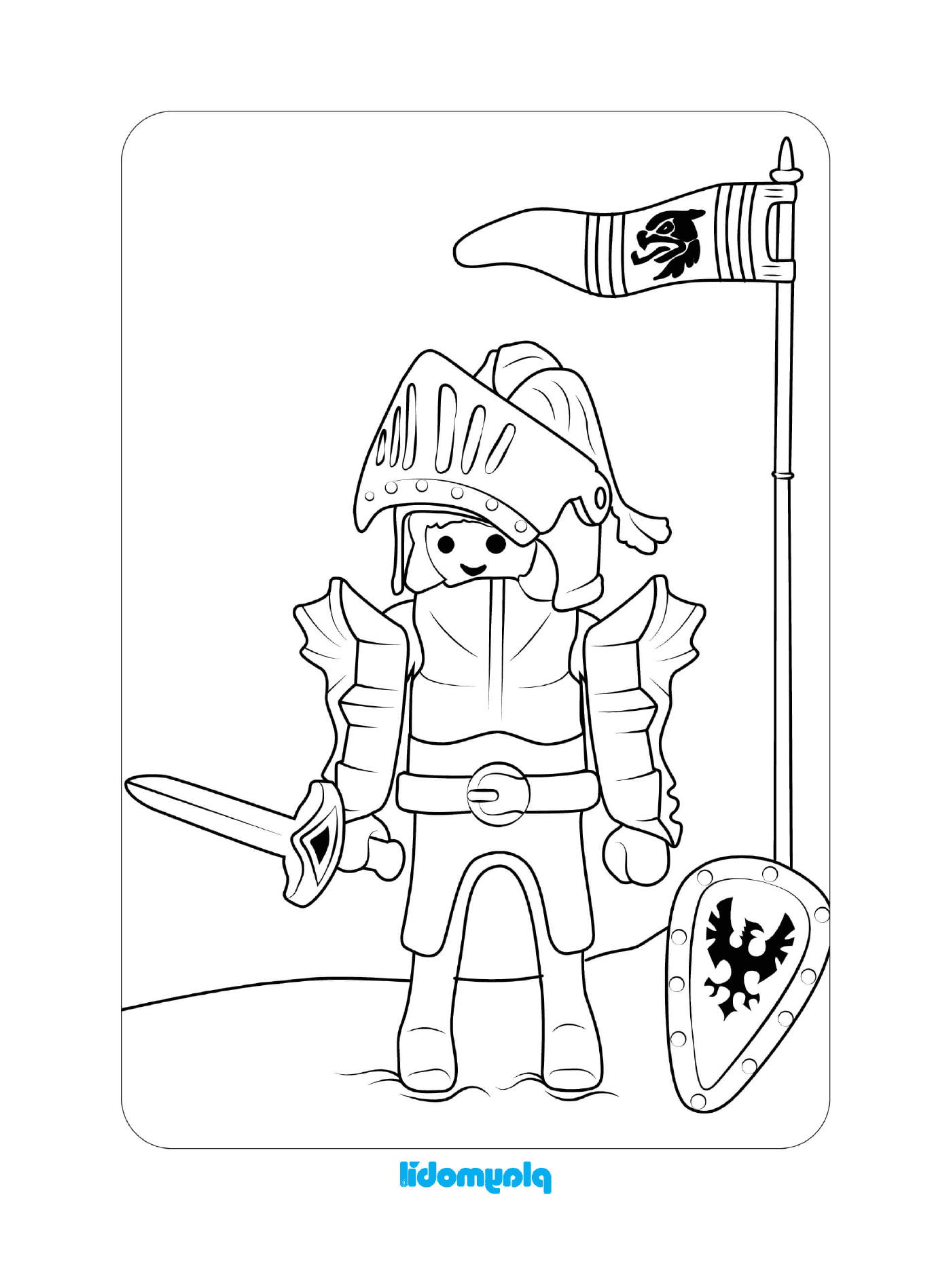 coloriage playmobil knights 3
