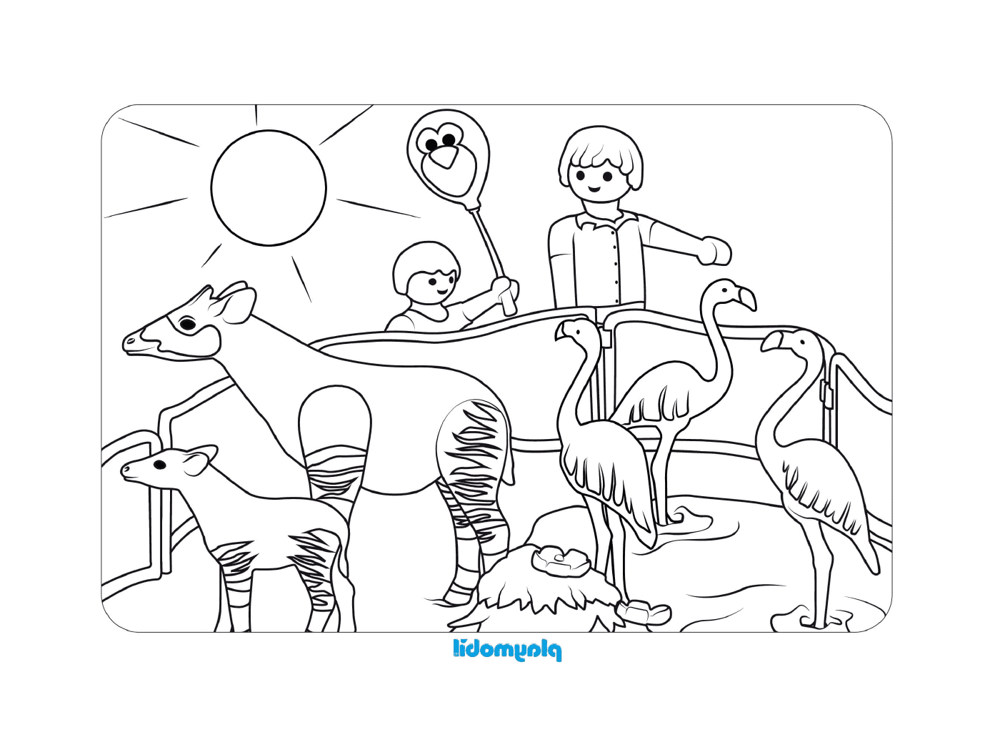 coloriage animaux playmobil le dierentuin