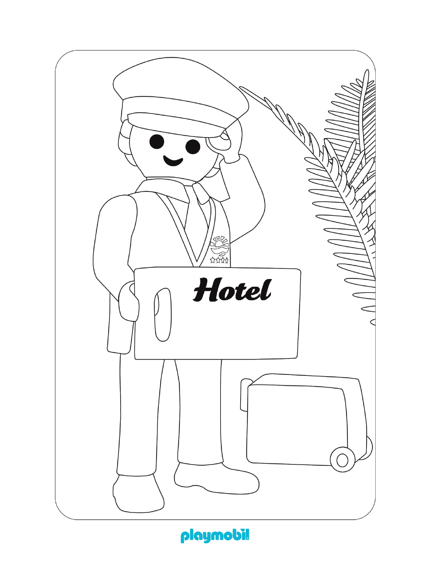 coloriage playmobil hotel