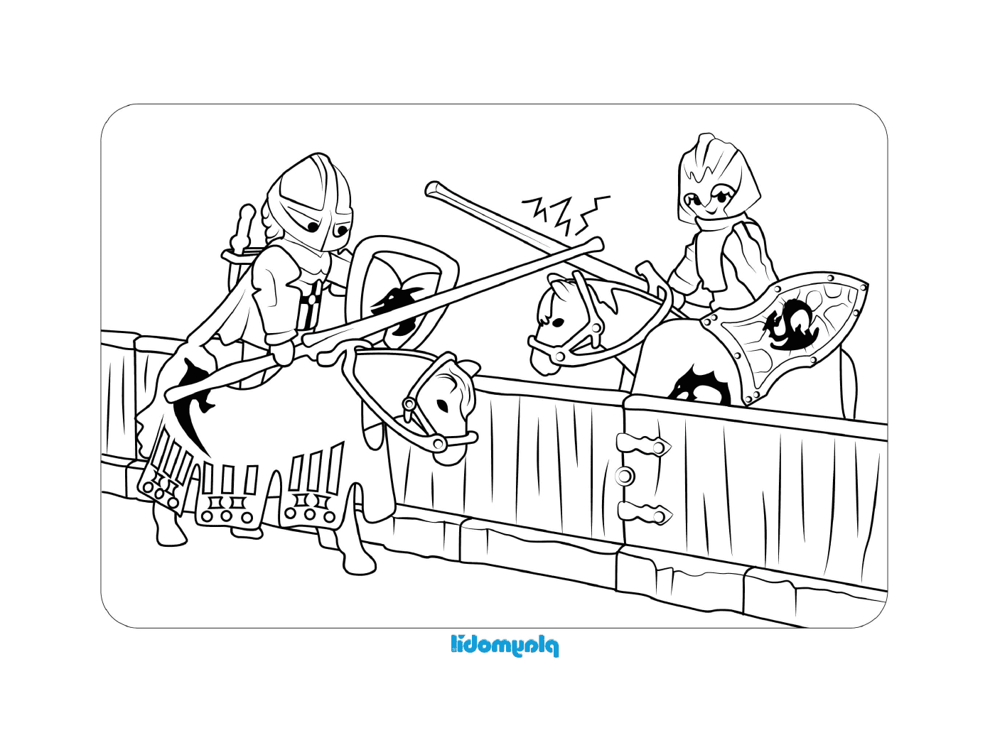 coloriage playmobil knights 2