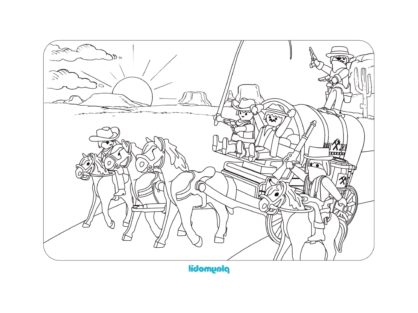 coloriage playmobil western 2