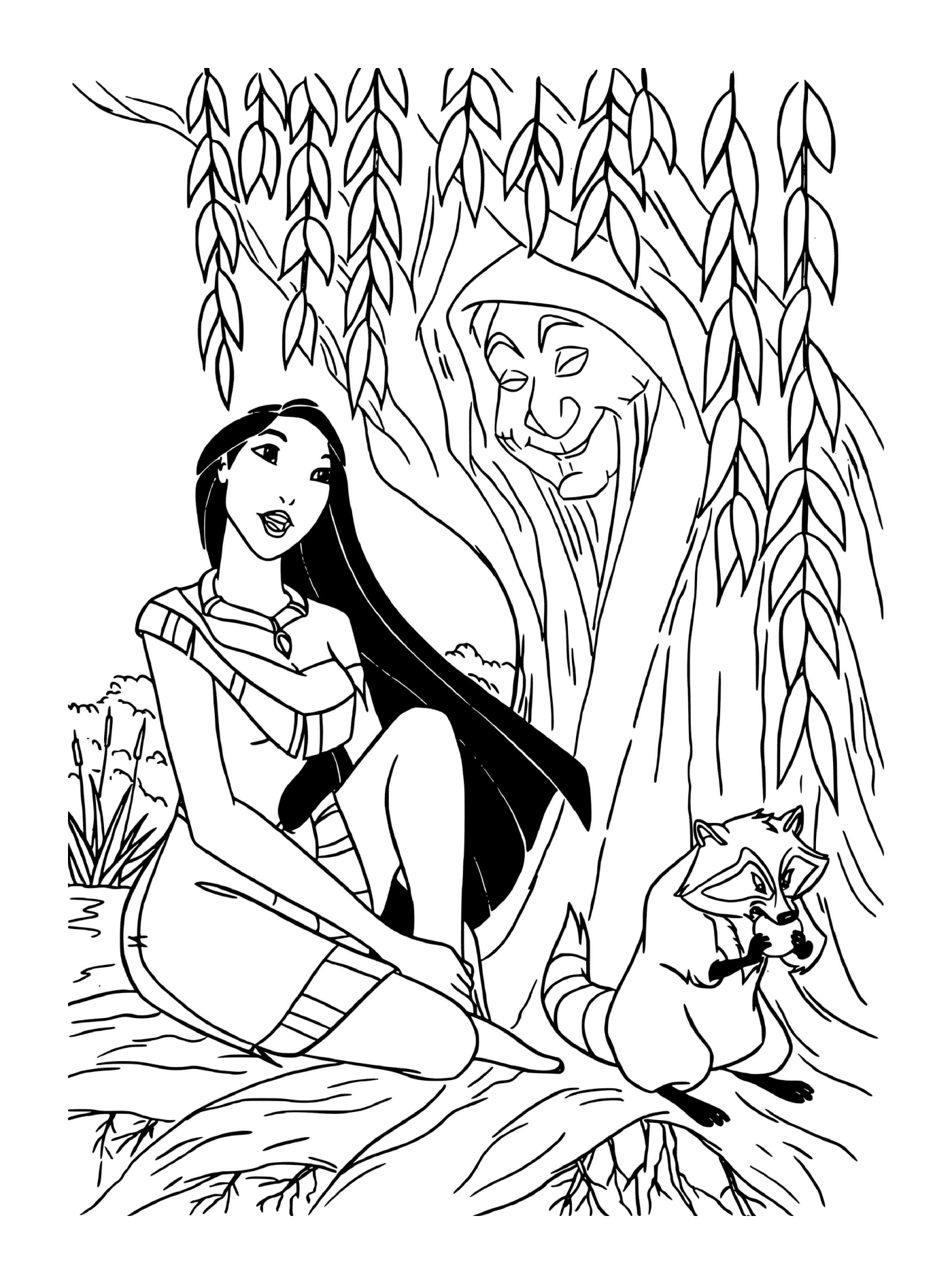 Pocahontas dans la foret