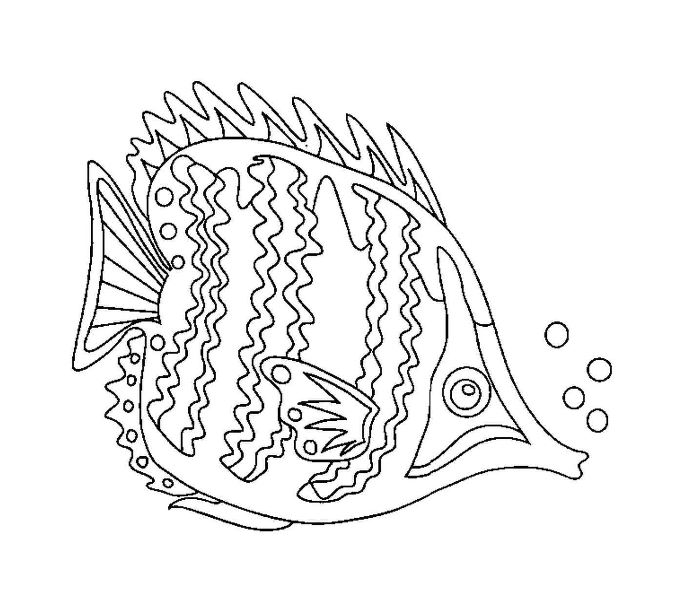 coloriage poisson davril 60