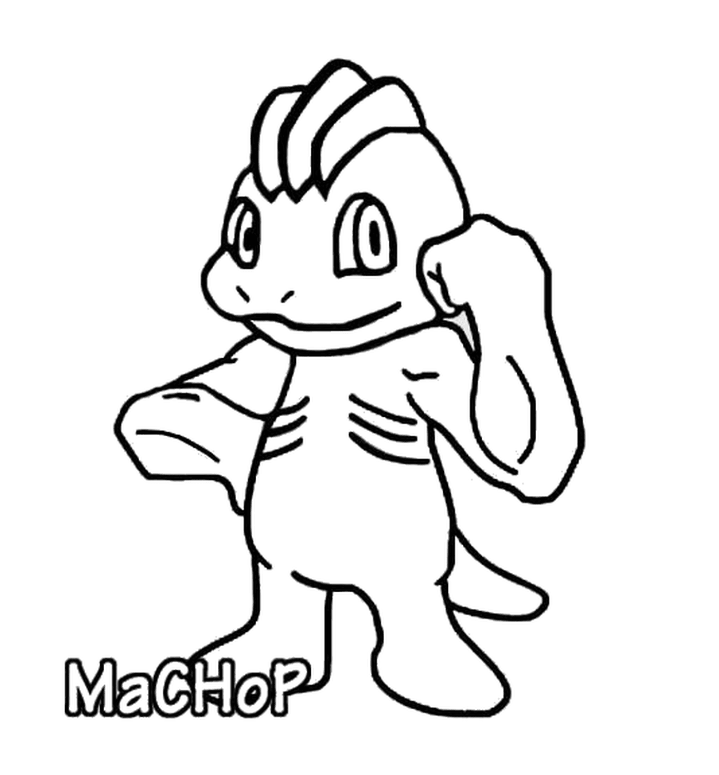 coloriage pokemon 066 Machop
