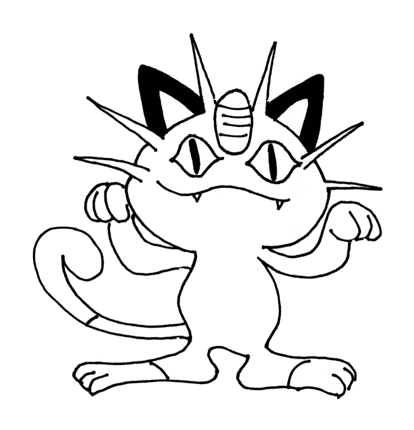 coloriage pokemon 052 Meowth