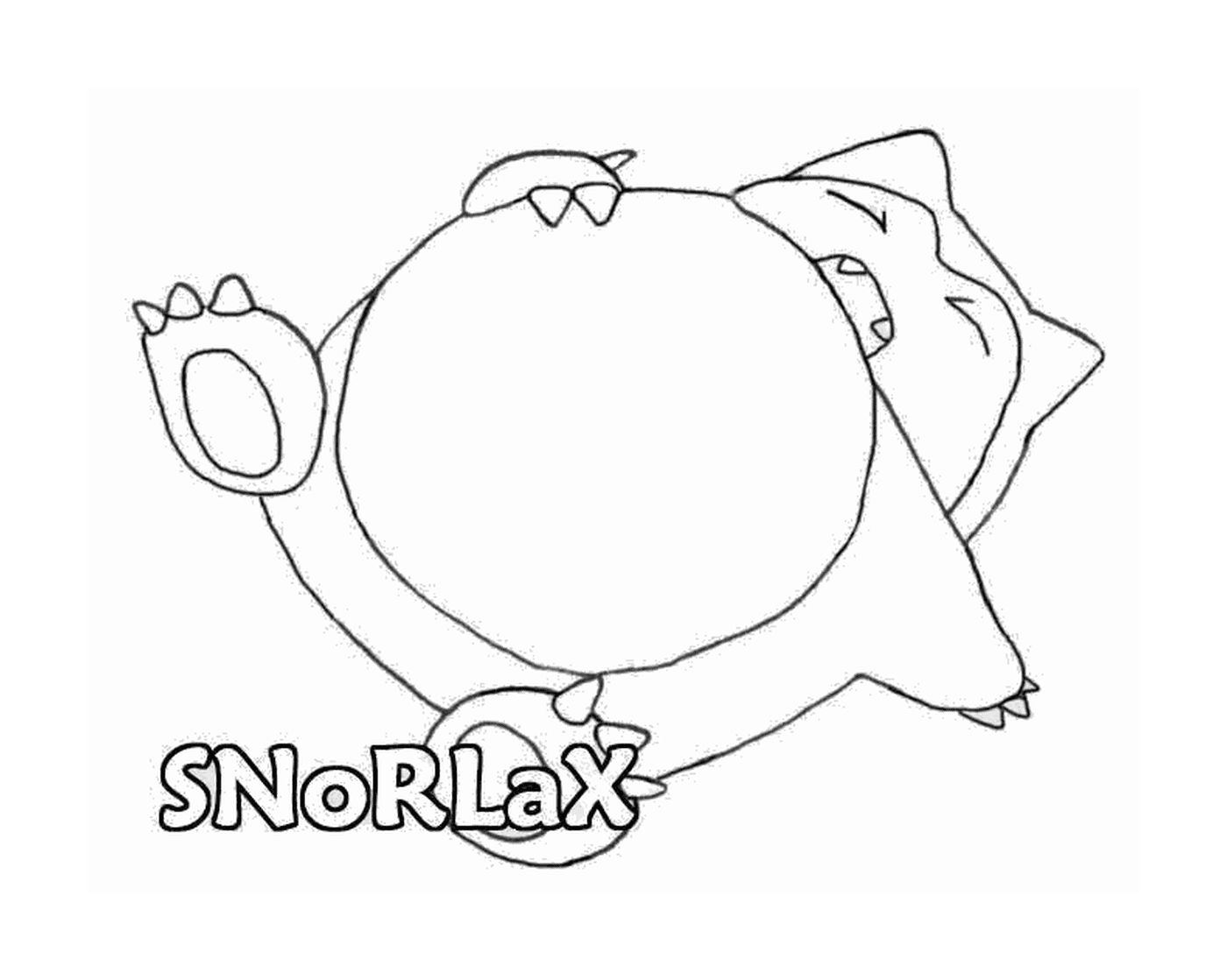 coloriage pokemon 143 Snorlax