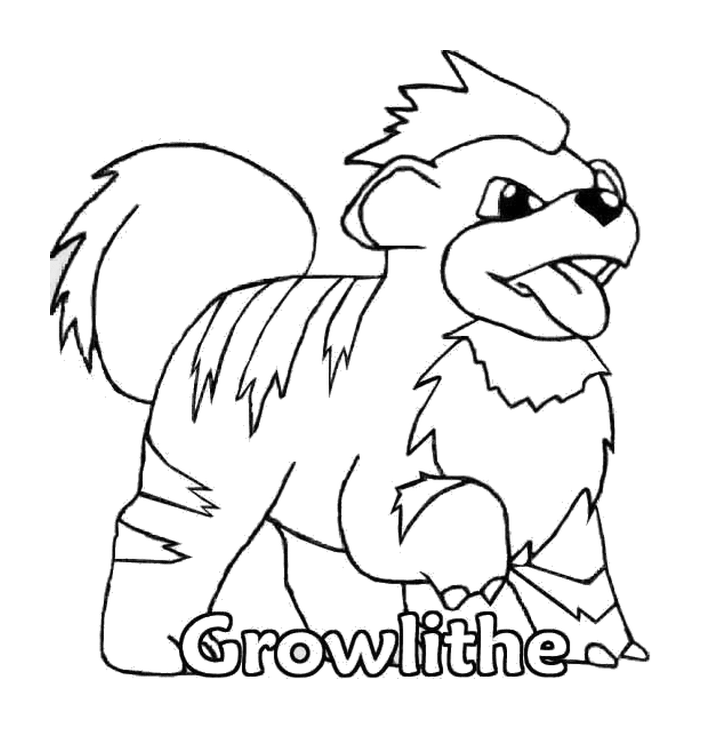 coloriage pokemon 058 Growlithe