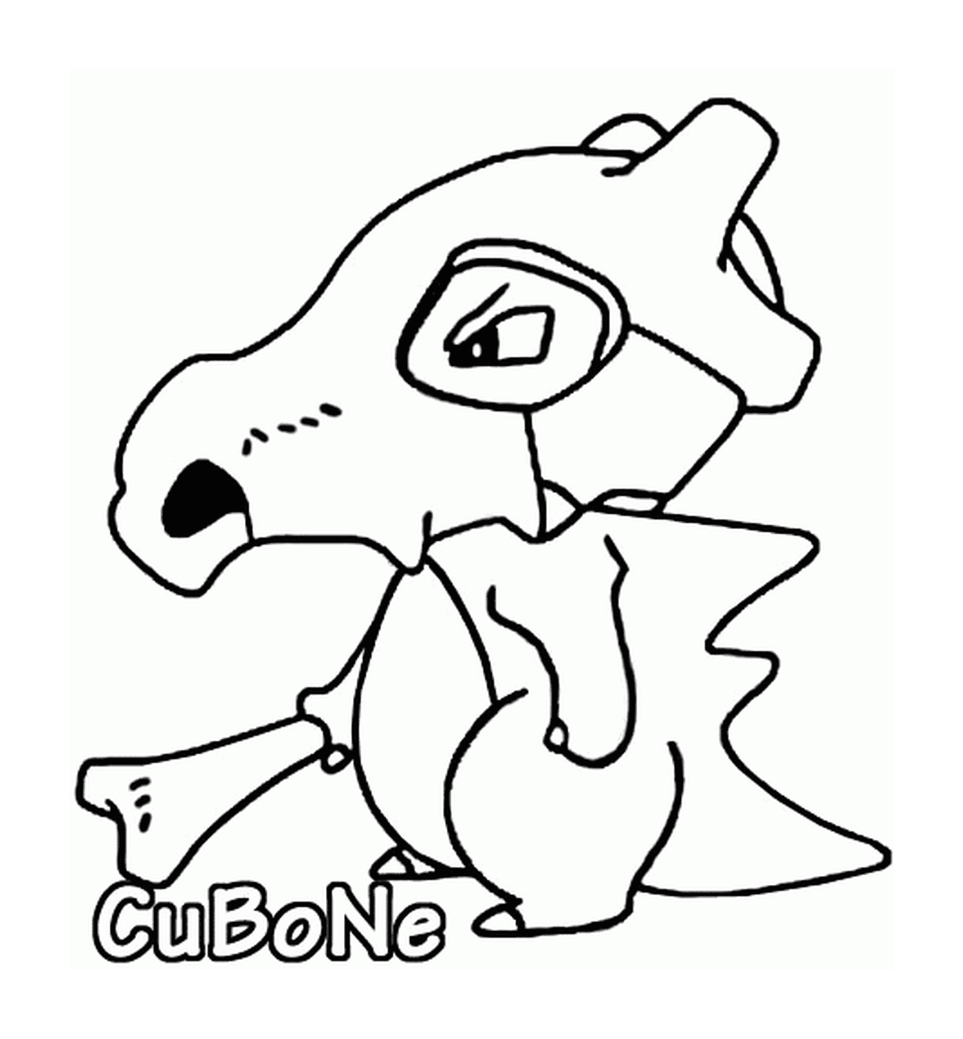 coloriage pokemon 104 Cubone