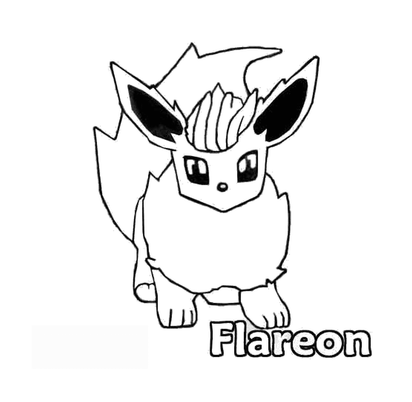 coloriage pokemon 136 Flareon