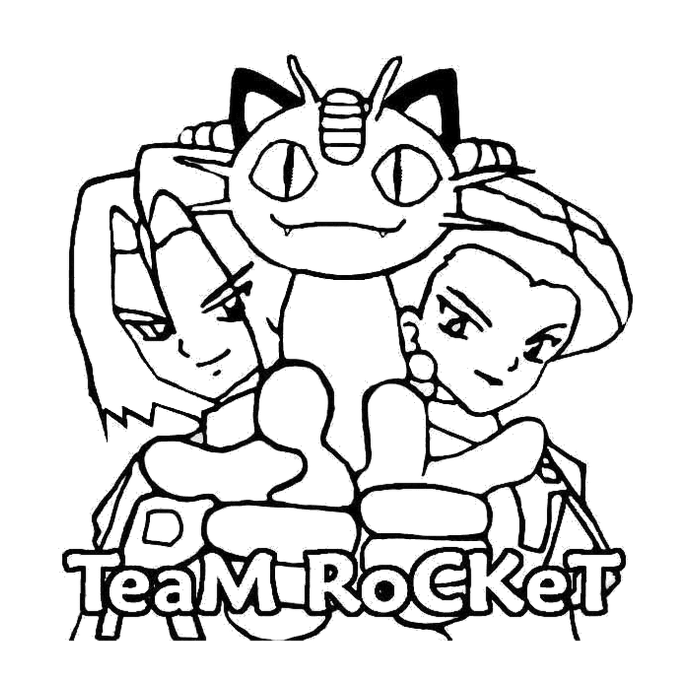 coloriage pokemon Team Rocket