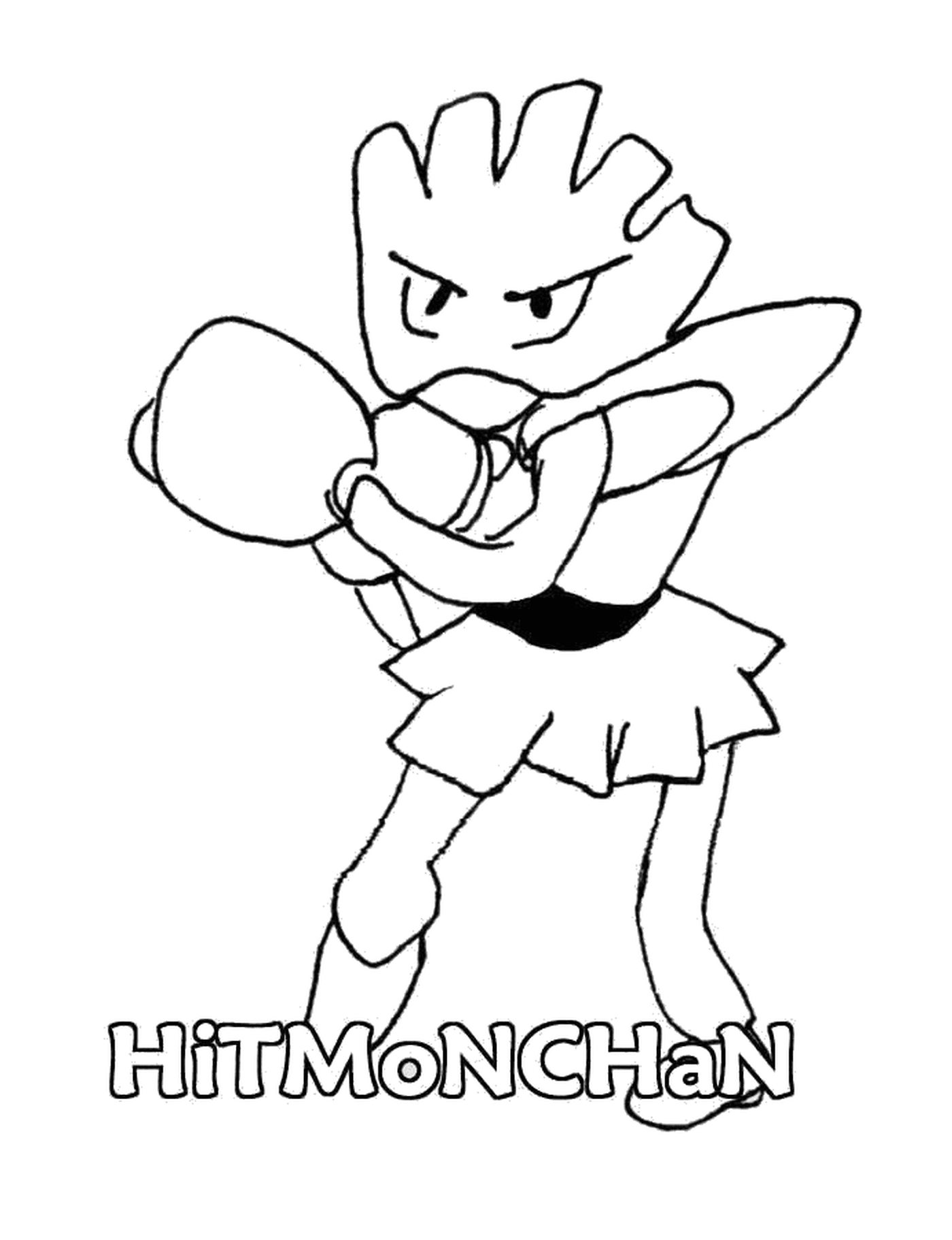 coloriage pokemon 107 Hitmonchan