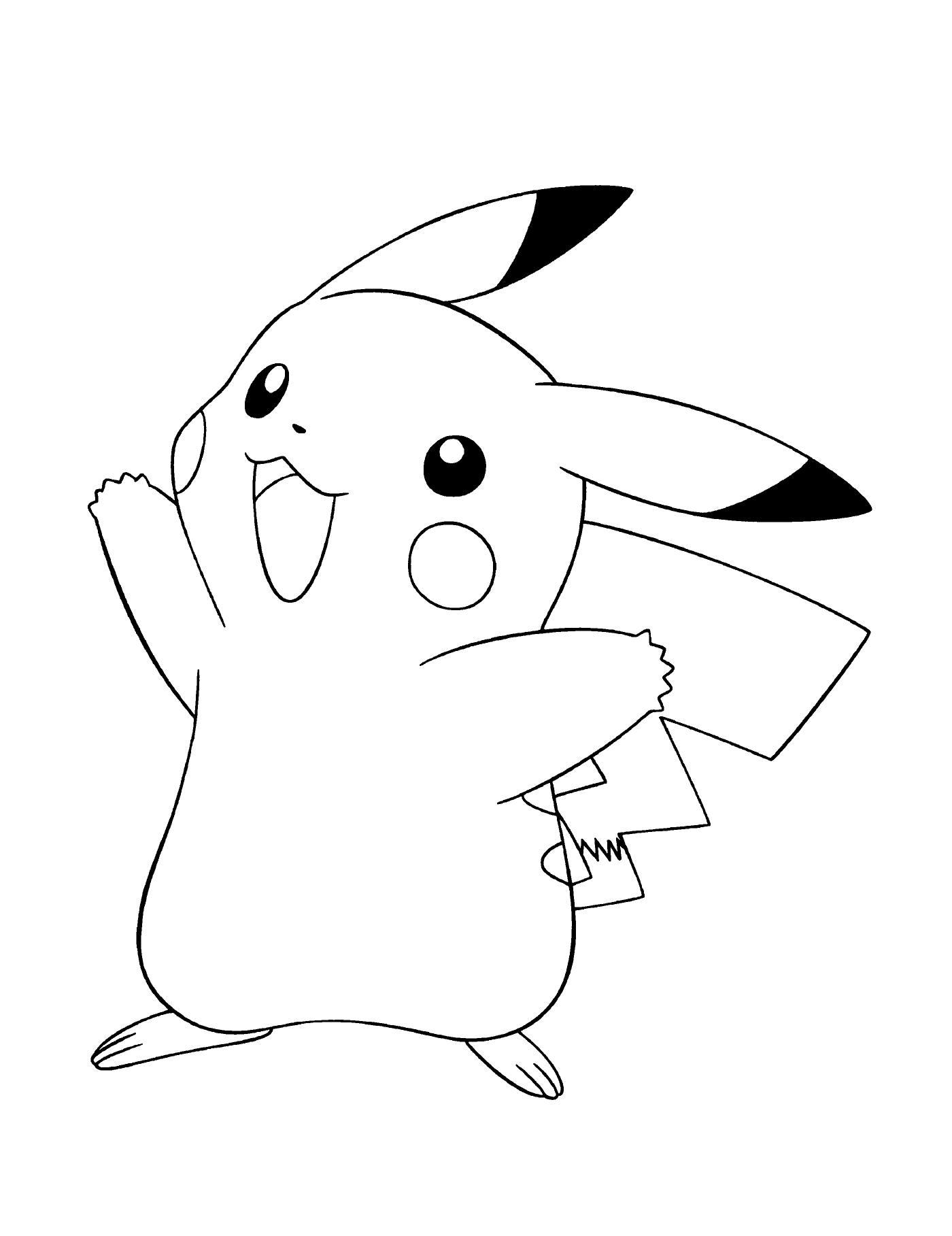 coloriage pokemon noir et blanc pikachu