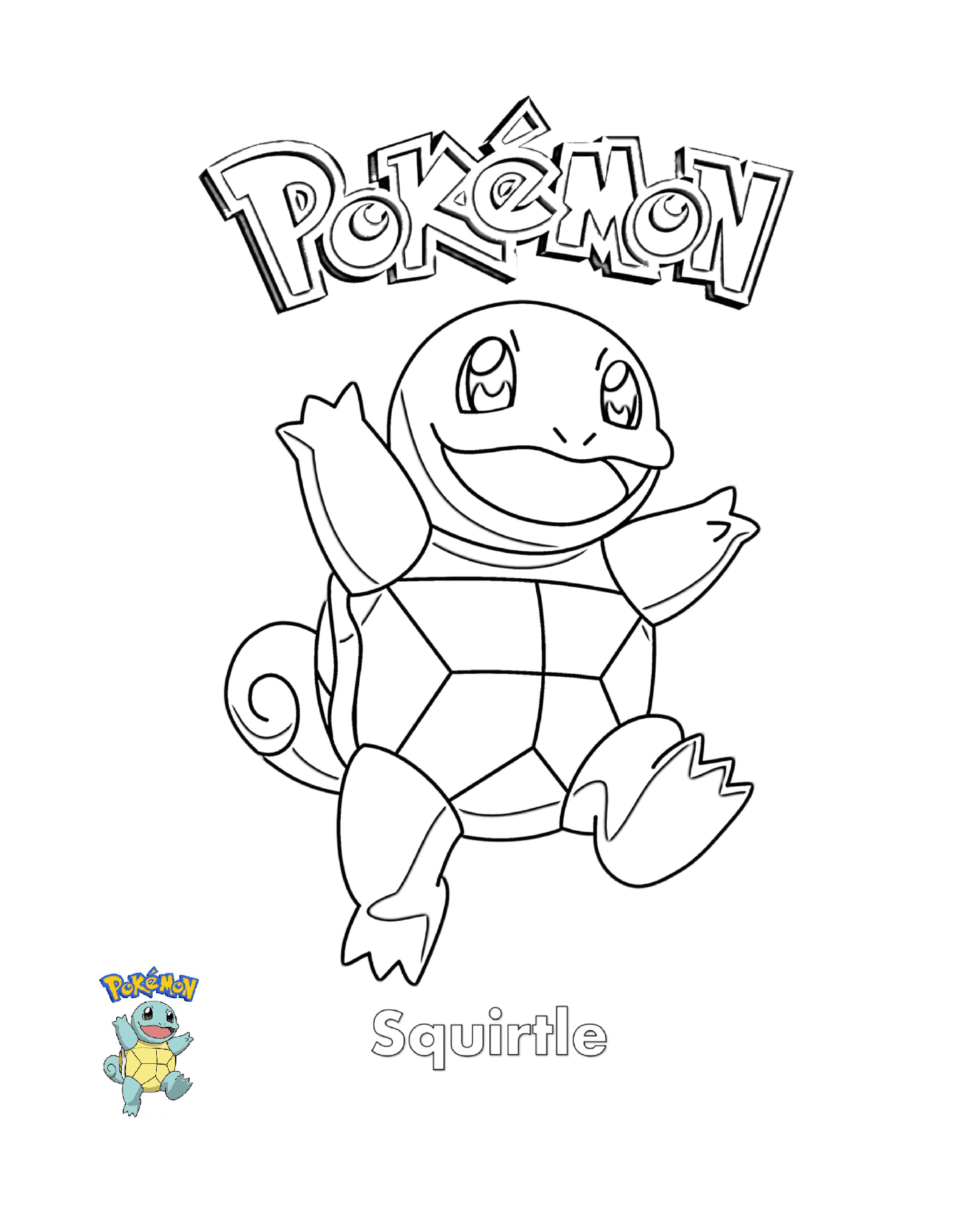 coloriage Squirtle Pokemon