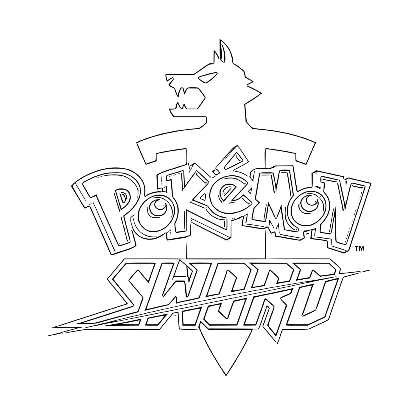 coloriage pokemon sword logo