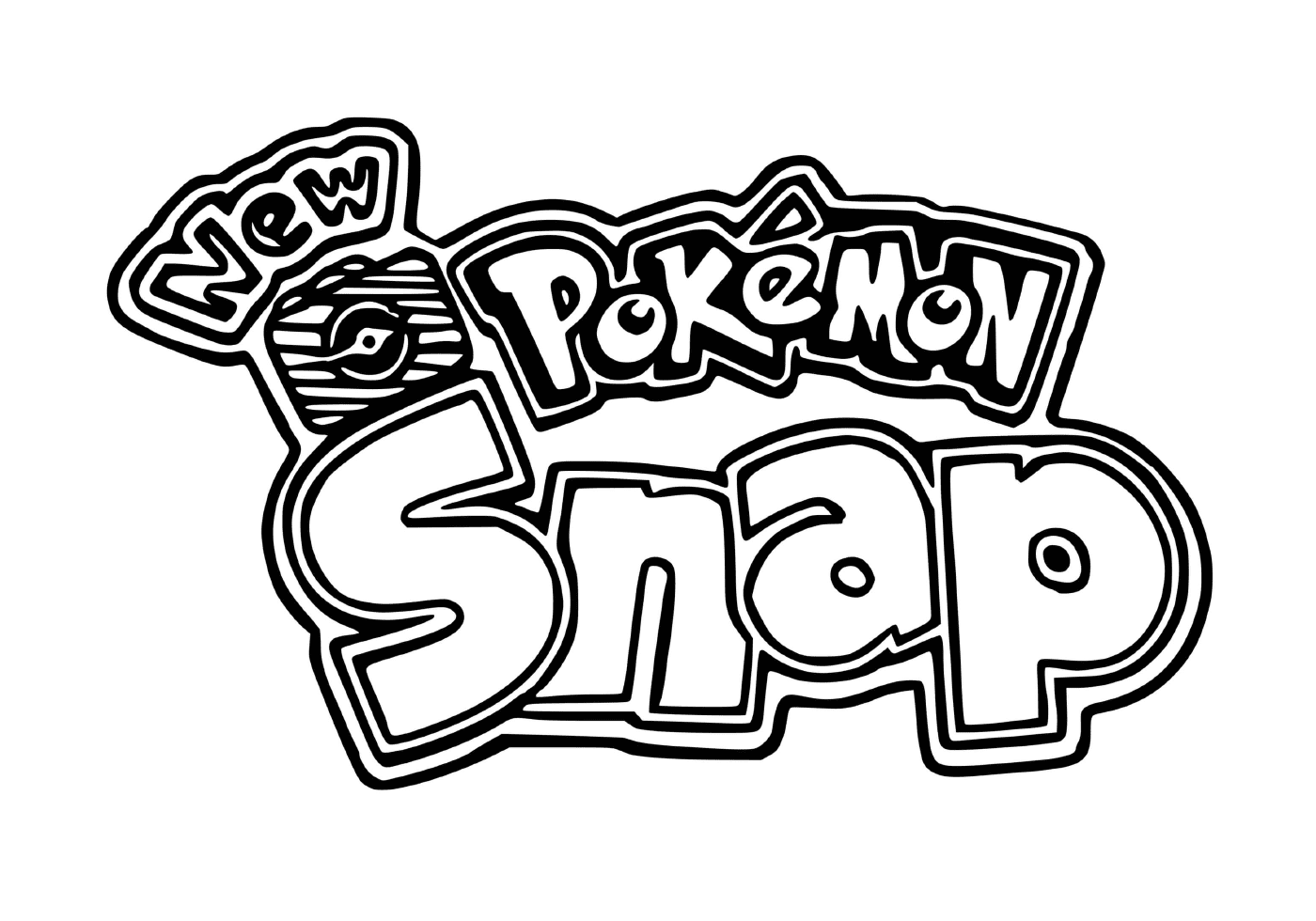 coloriage pokemon snap logo pokemon snap