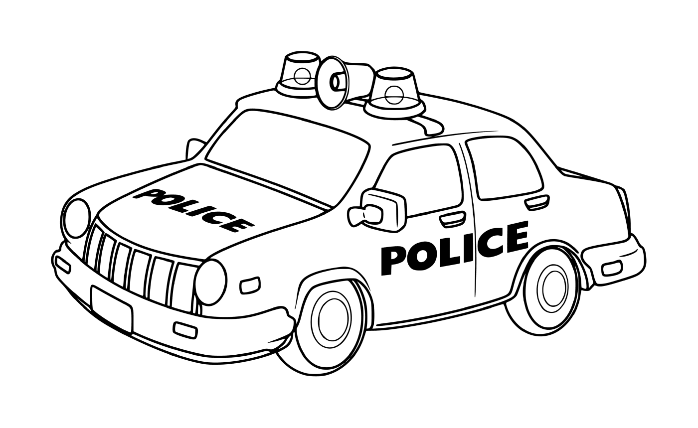 coloriage voiture de police facile simple