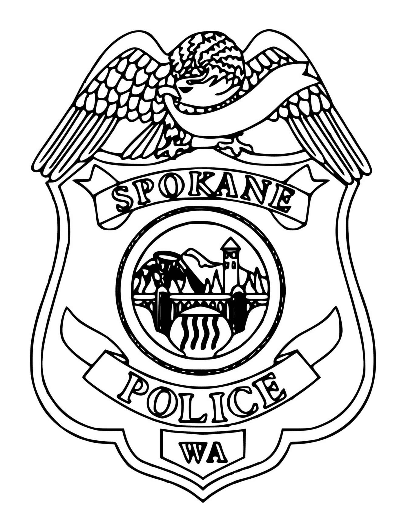 coloriage insigne de police