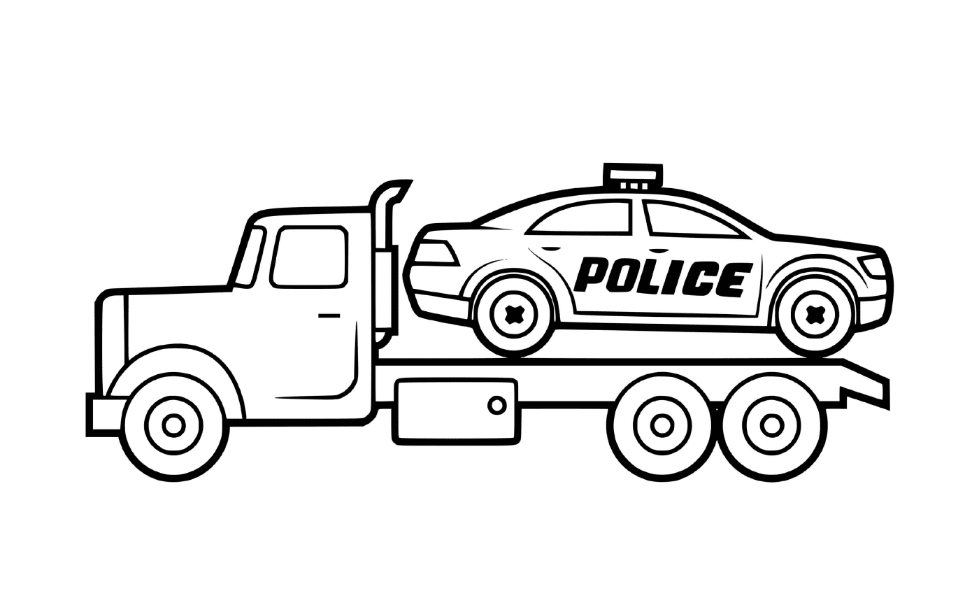 remorquage voiture de policier