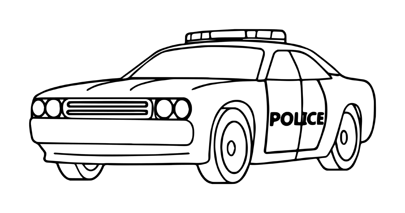 coloriage voiture Gendarmerie police