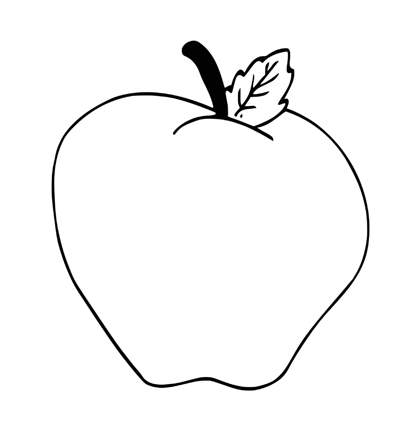 coloriage pomme dessin simple et facile