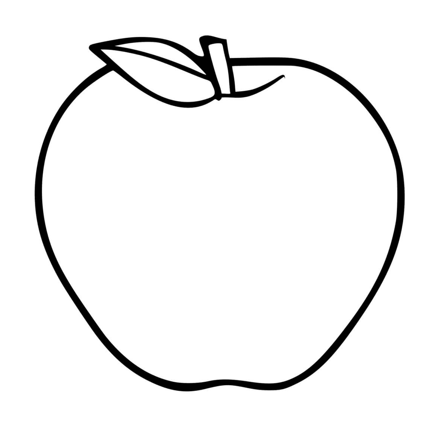 coloriage pomme fruit produit par un pommier
