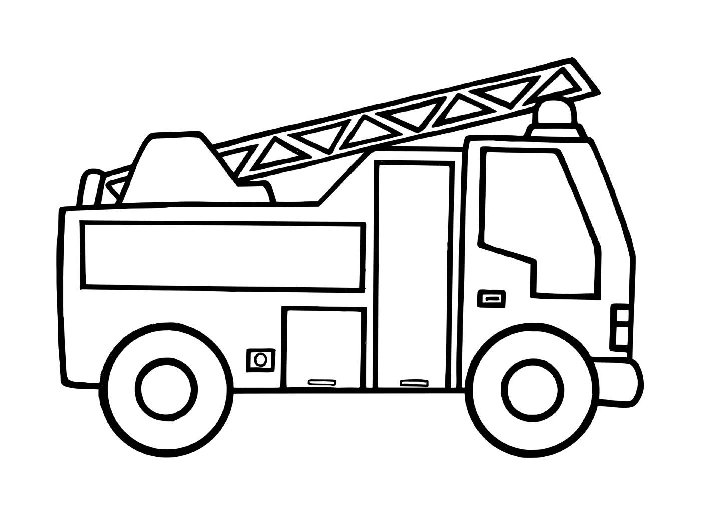 coloriage camion de pompier maternelle