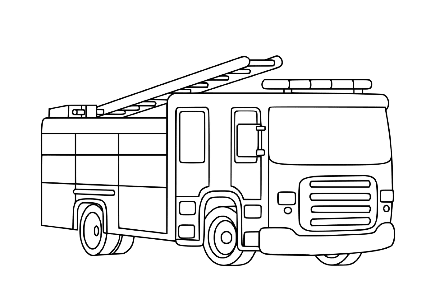 coloriage fire truck pour enfants
