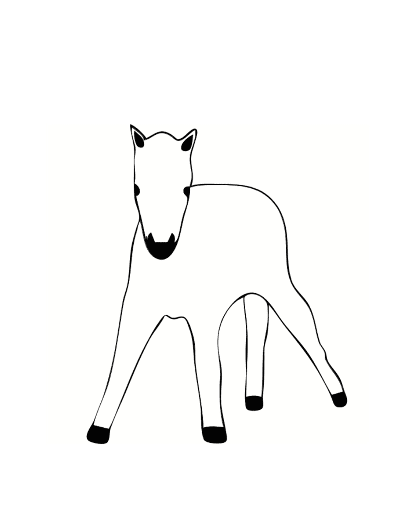 coloriage poulain bebe poney