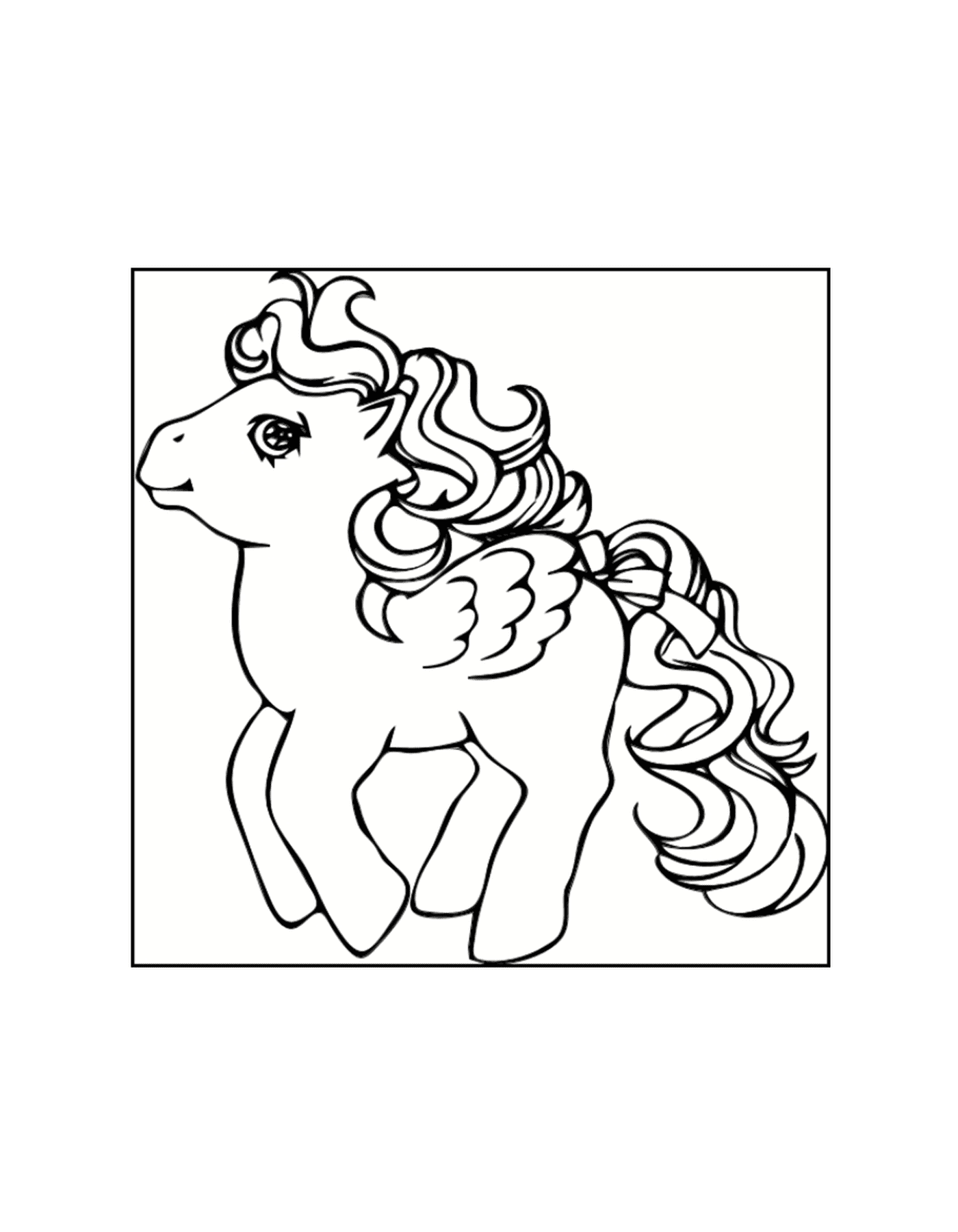 coloriage poney aile de princesse