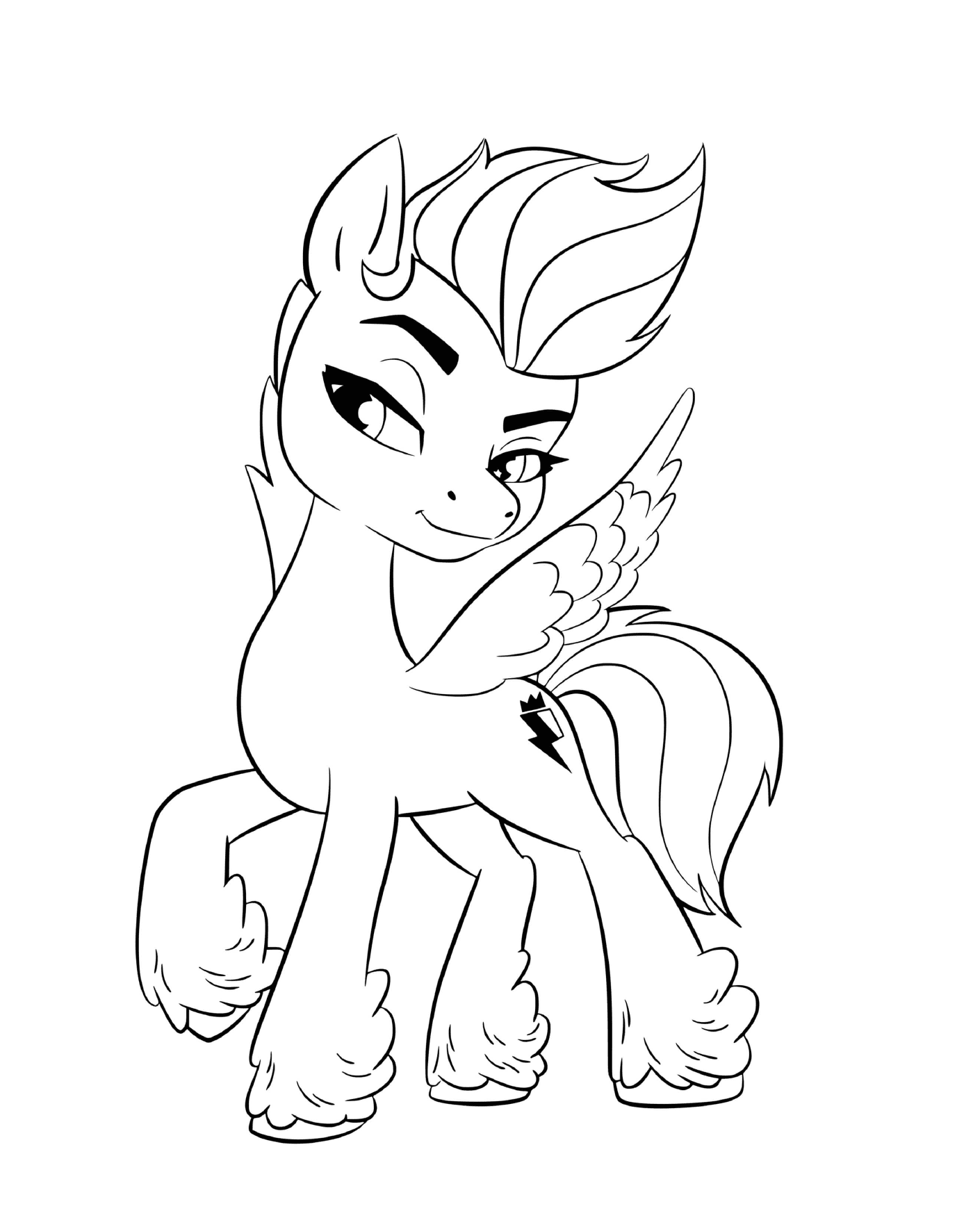 coloriage zipp storm is the athletic daredevil princess of zephyr heights mlp 5