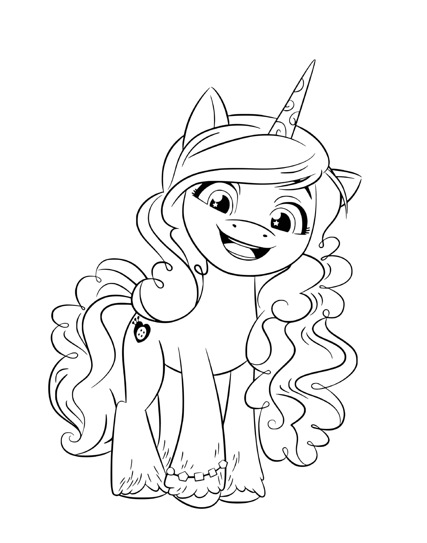 coloriage izzy moonbow loves crafting mlp 5