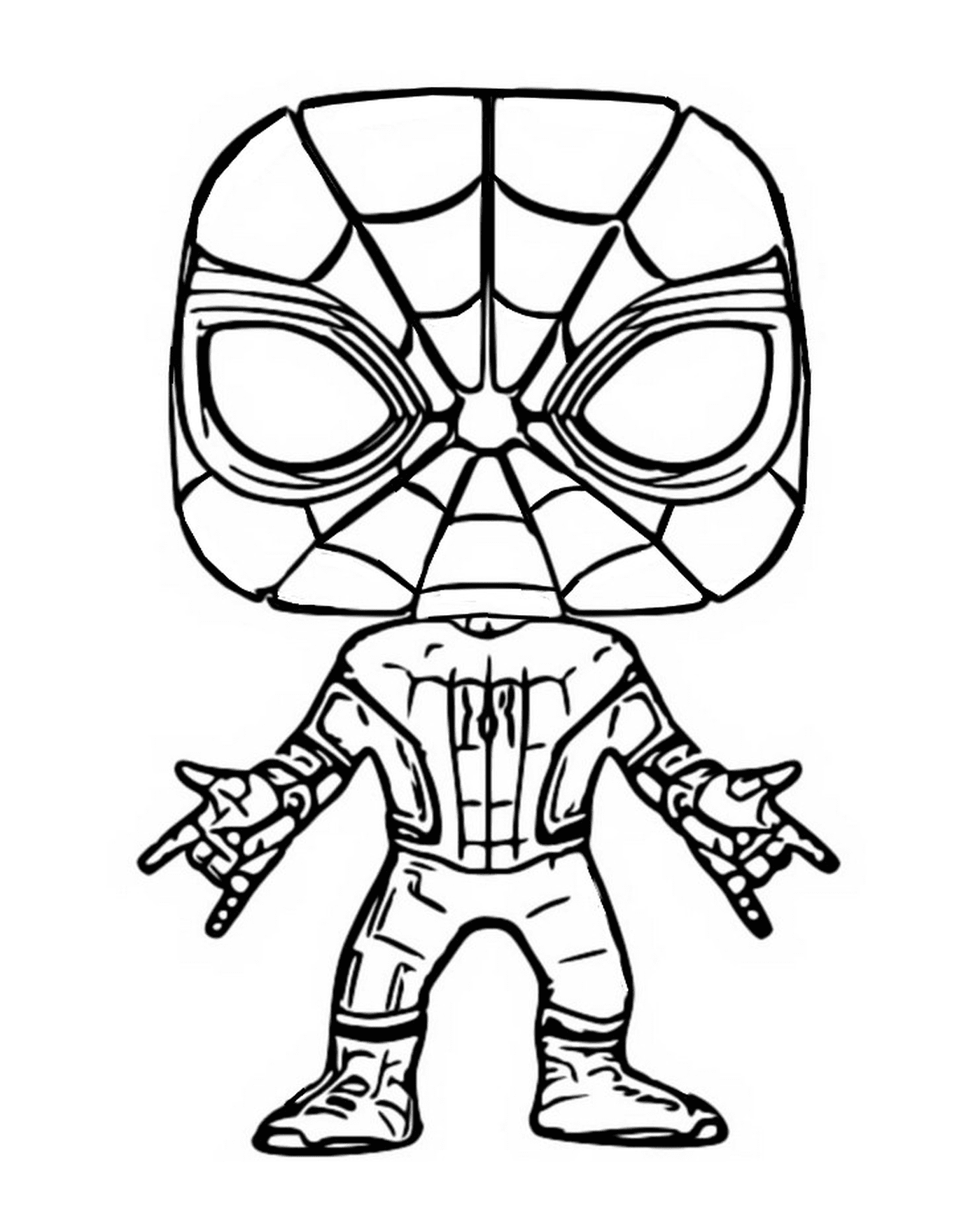 coloriage funko pop marvel spiderman