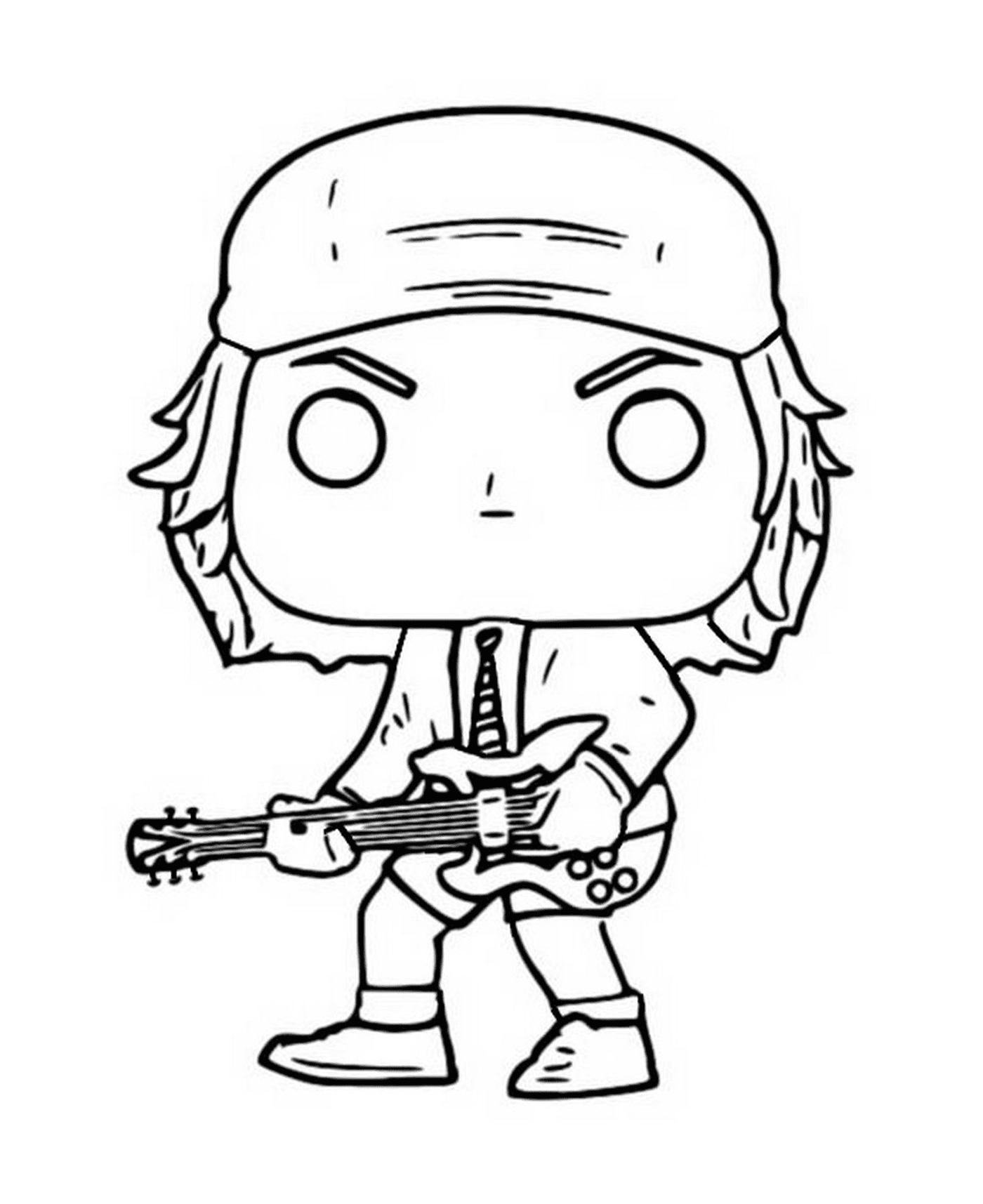 coloriage funko pop rock ac dc angus young