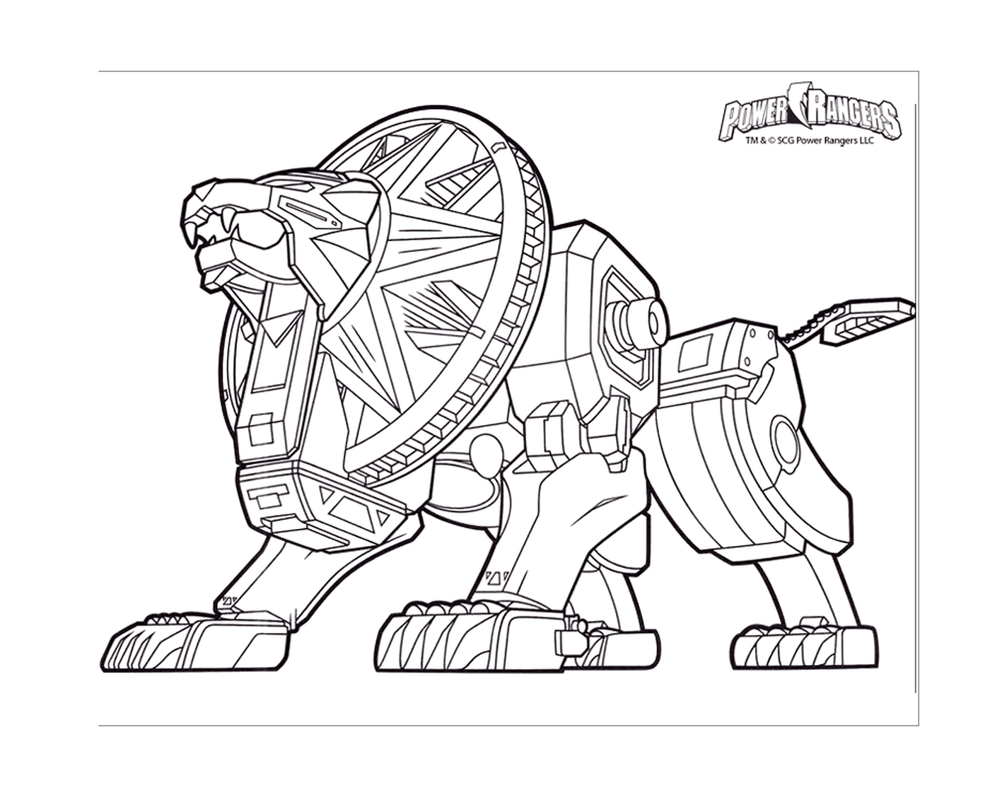 power rangers dino charge lion robot