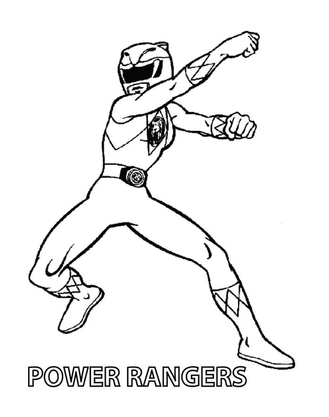 coloriage yellow power rangers