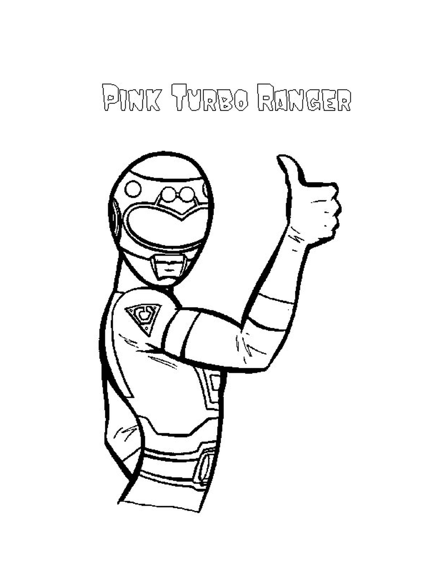 coloriage turbo pink power rangers