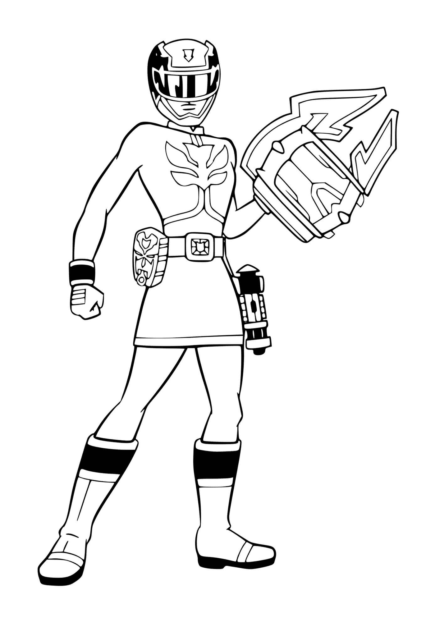 coloriage power rangers laser space
