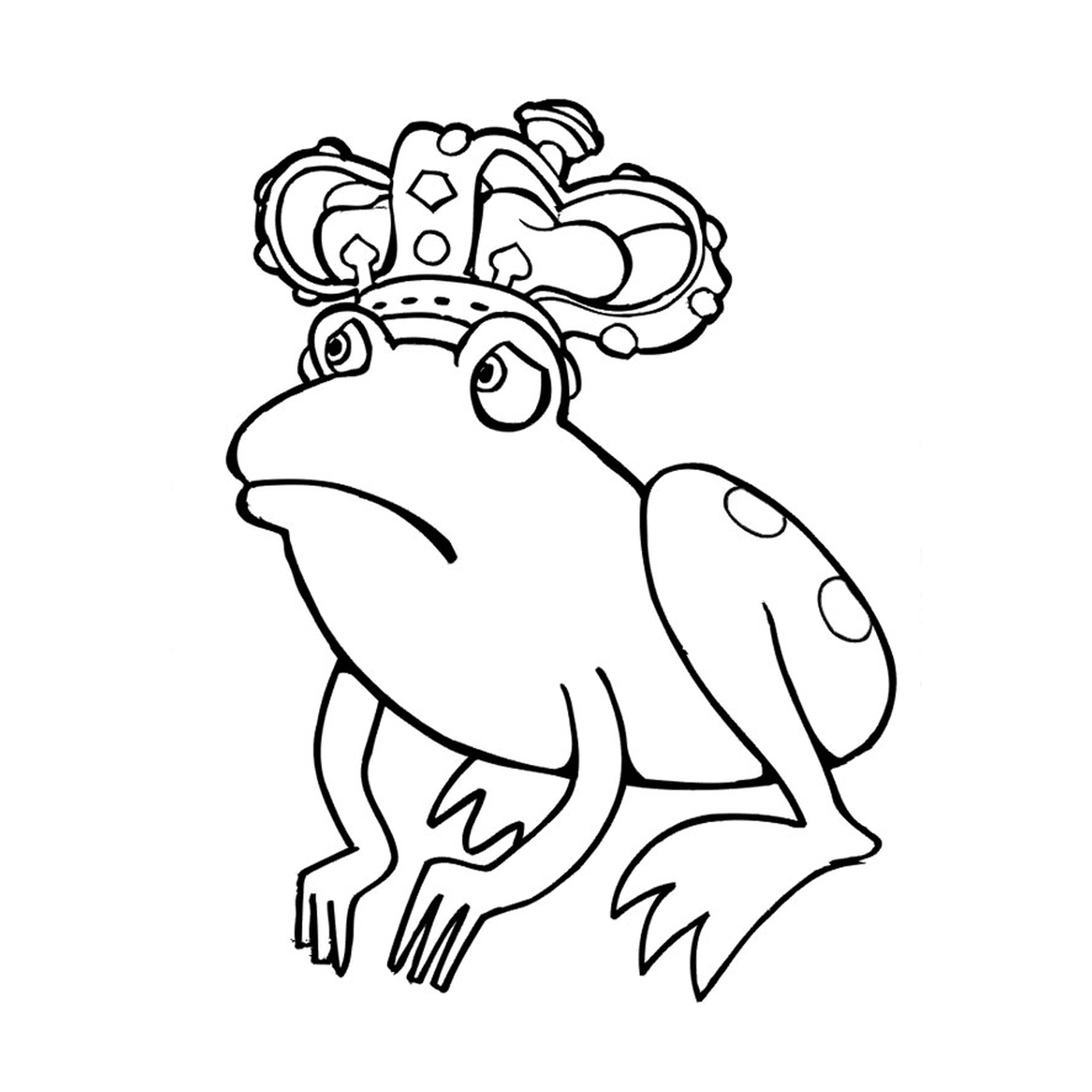 coloriage grenouille princesse