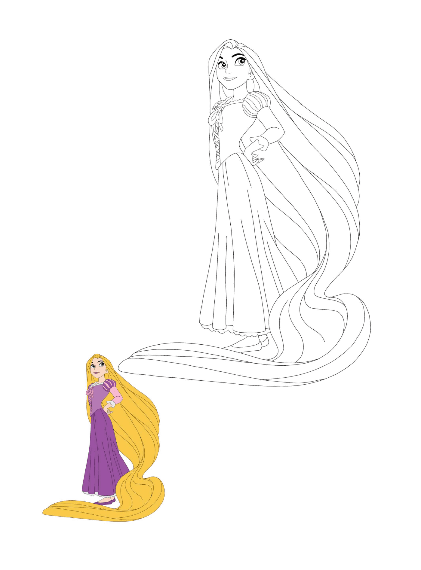 coloriage Disney Princesse Rapunzel