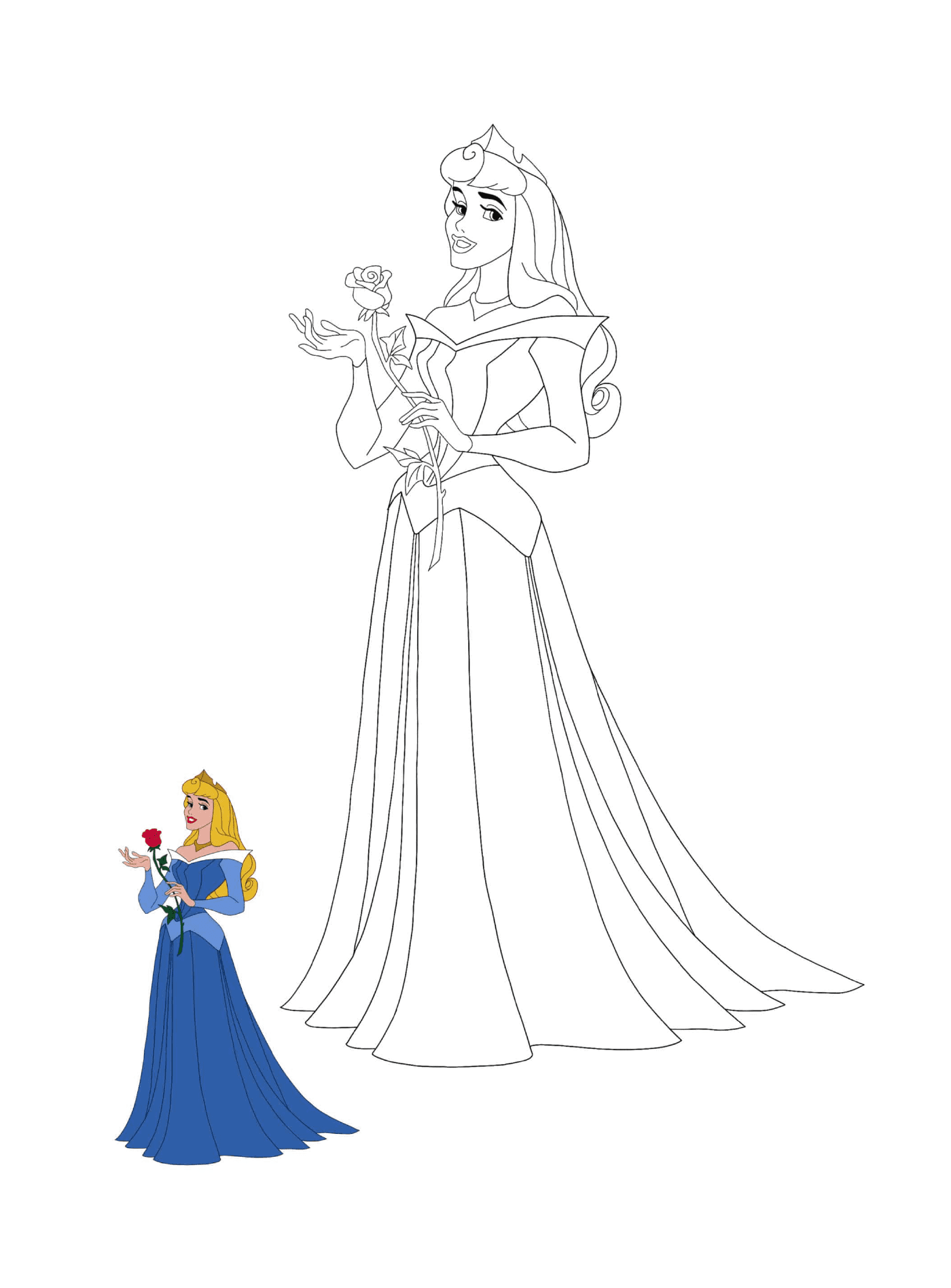 coloriage Princesse Aurora from Sleeping Beauty