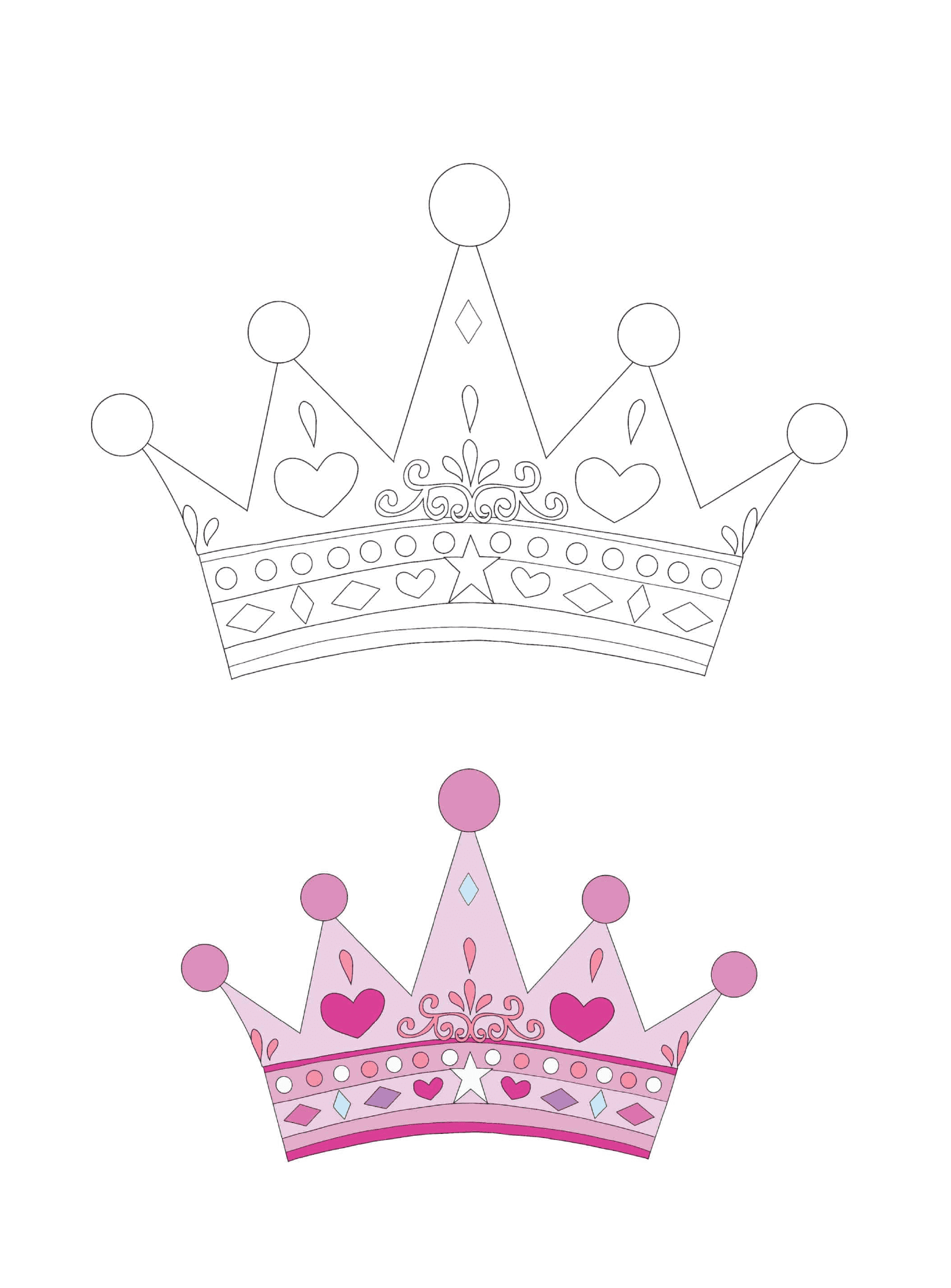 coloriage Princesse Crown