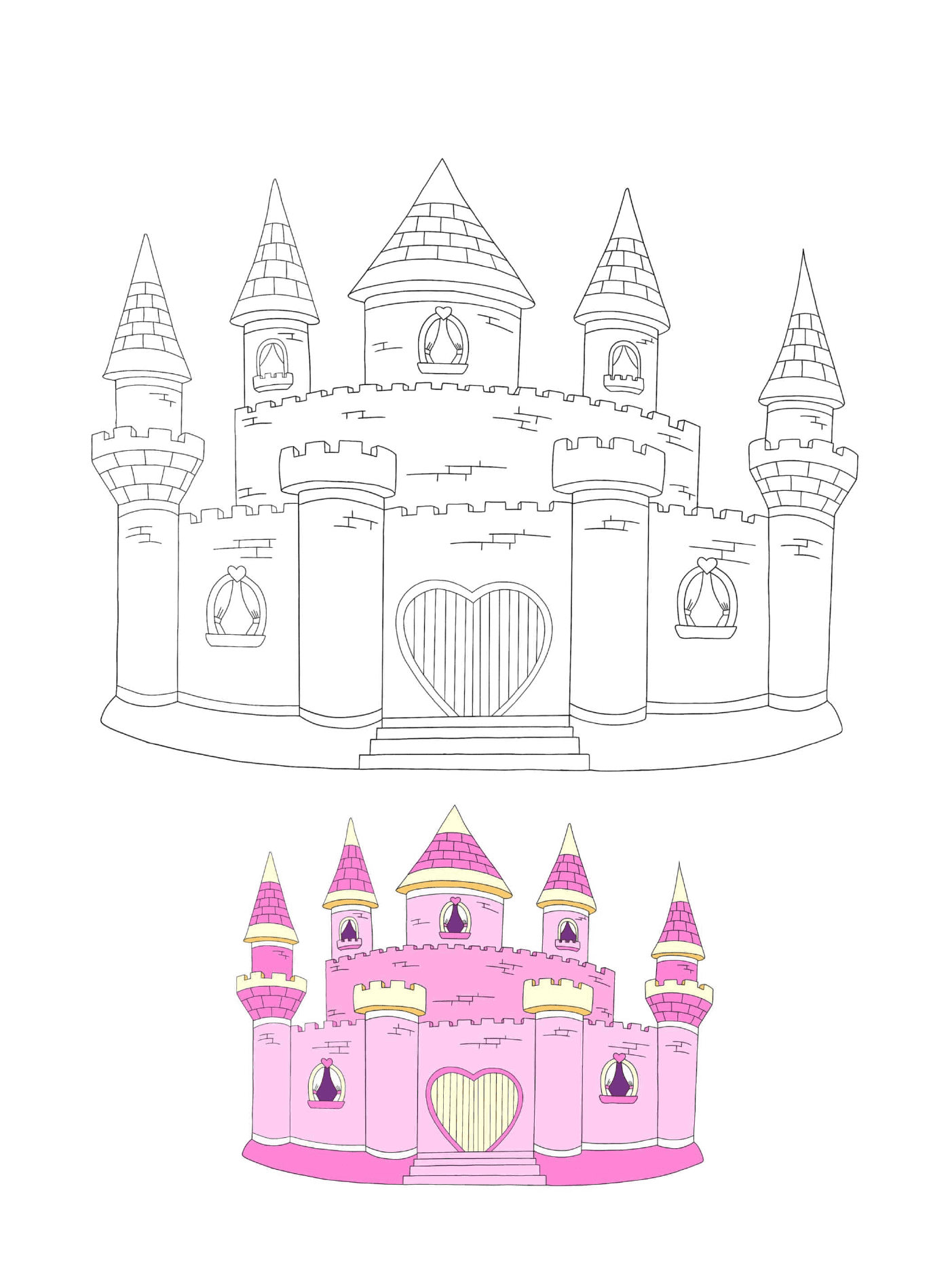 coloriage Princesse Castle