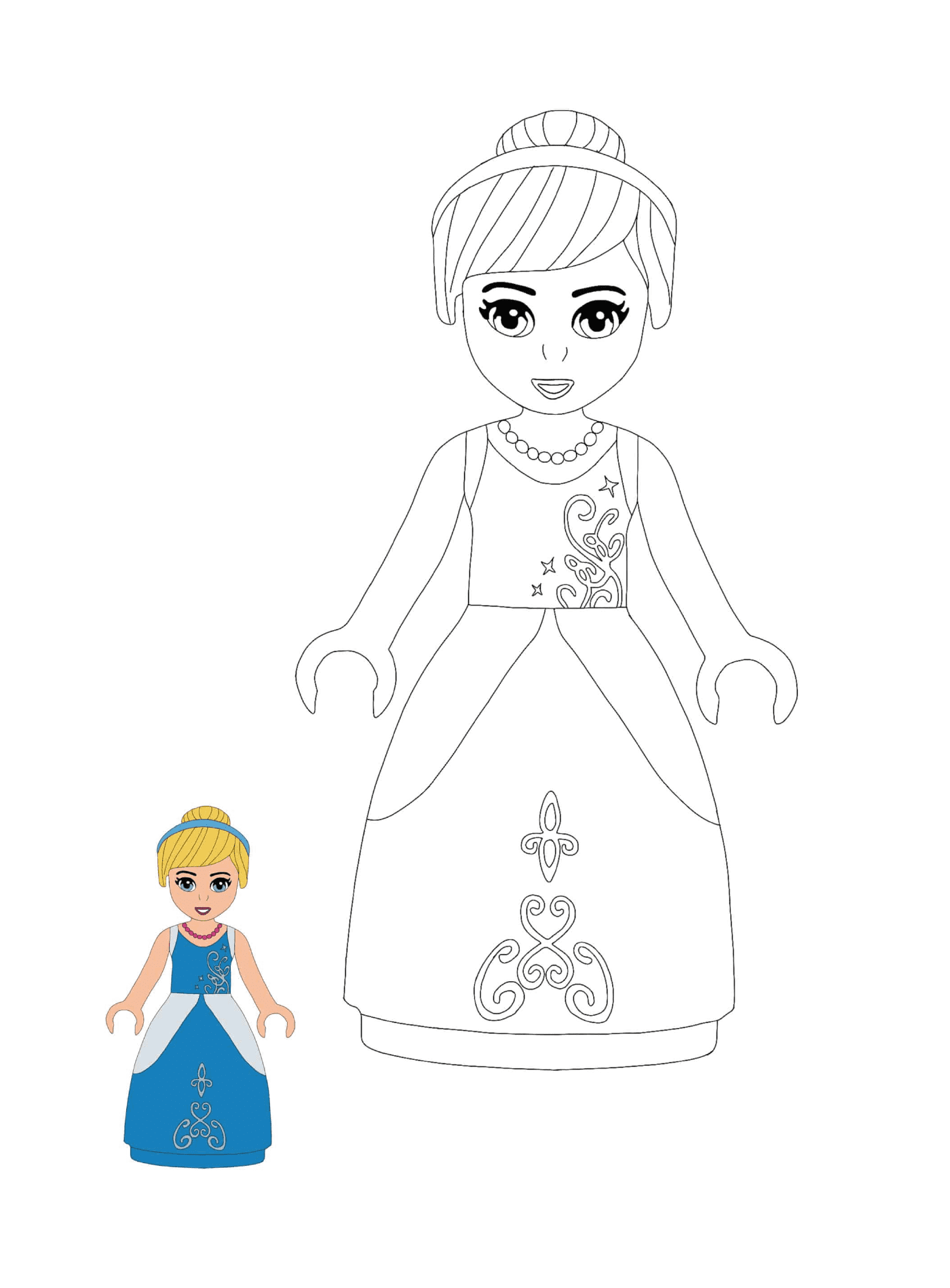 coloriage Lego Princesse Cinderella