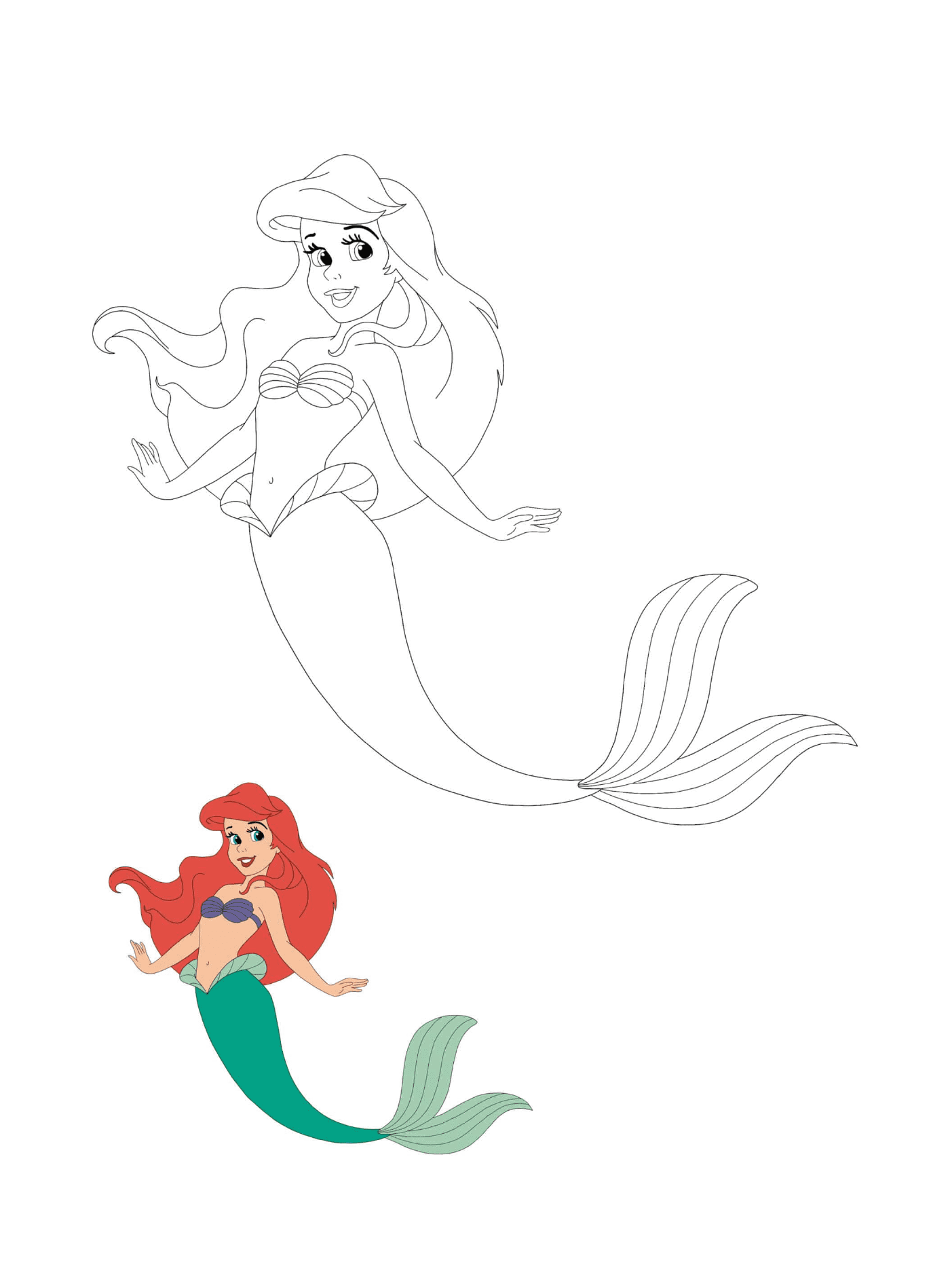 coloriage Mermaid Ariel