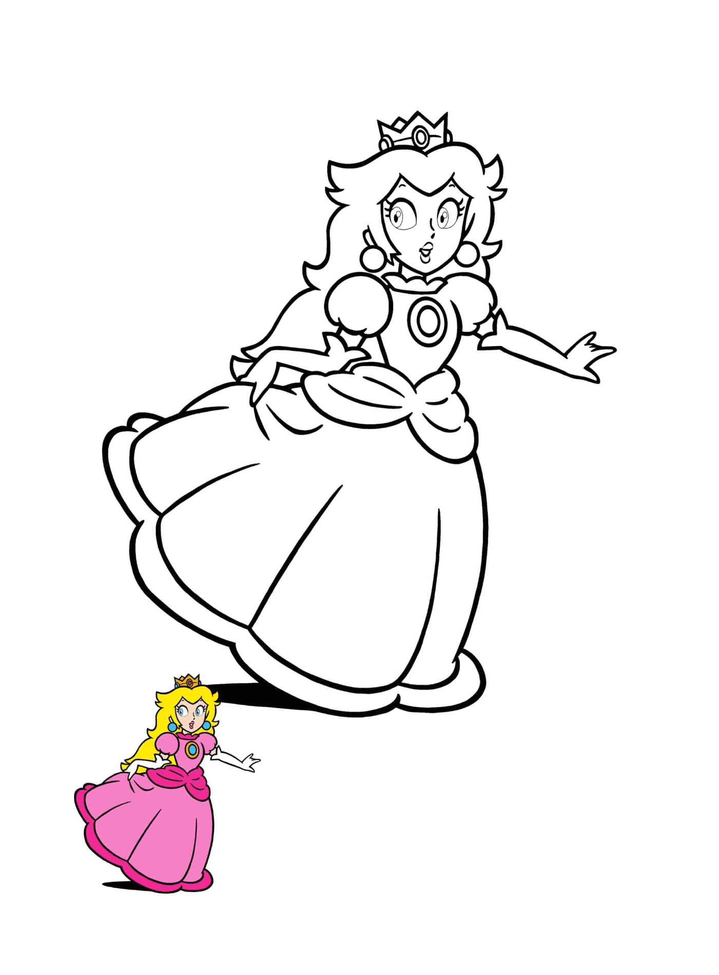 coloriage Princesse Peach